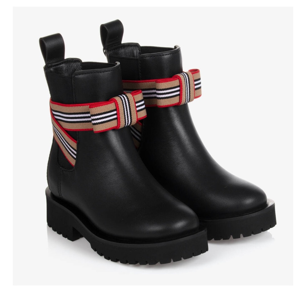 Stylish black Burberry boots